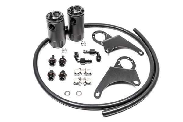 Radium Engineering fits Mitsubishi Evo 8-9 Dual Catch Can Kit Fluid Lock