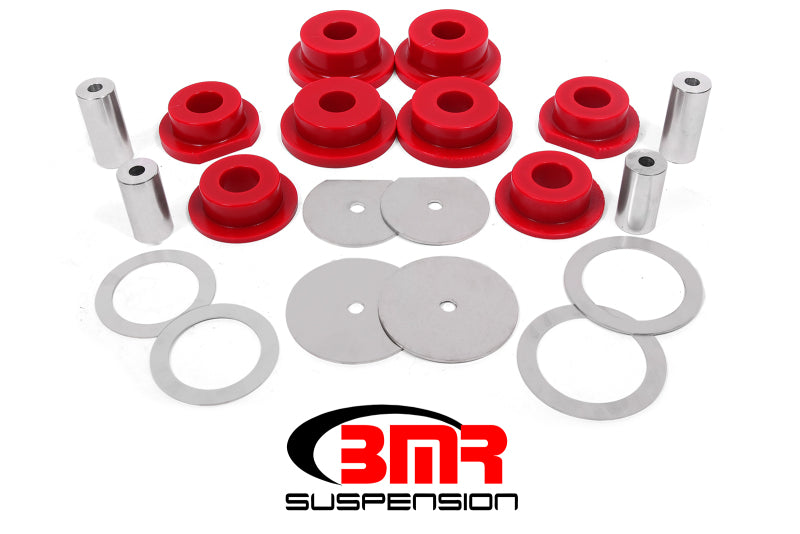 BMR 08-18 fits Dodge Challenger Rear Cradle Bushing Kit Polyurethane - Red