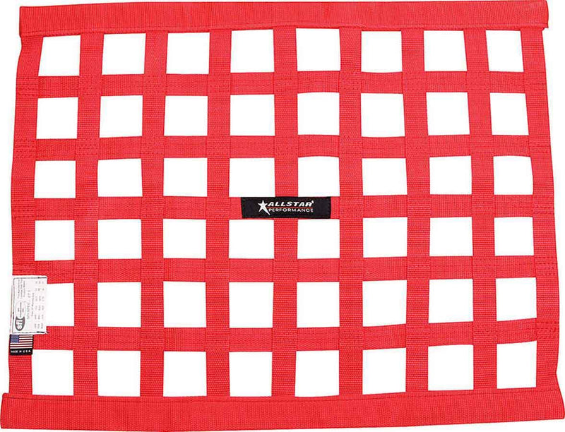 ALLSTAR PERFORMANCE 10287 Window Net Border Style 18 x 24 SFI Red