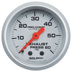 AUTOMETER 4325 Exhaust Pressure Gauge 0-60psi Ultra-Lite