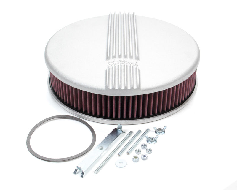 EDELBROCK 41179 Air Cleaner Kit Classic Finned 14in Dia. x 3in