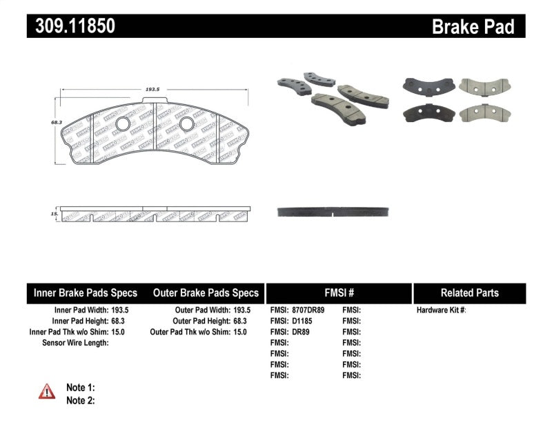 StopTech Performance 06-09 fits Chevrolet Corvette Z06 Front Brake Pads