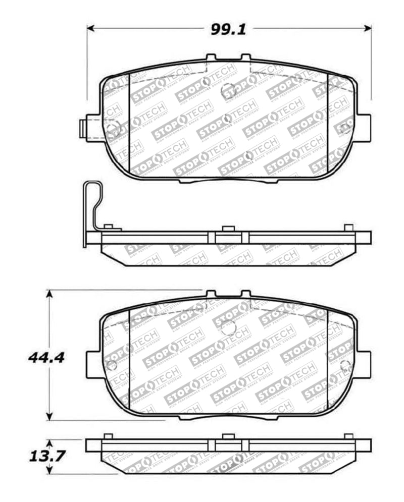 StopTech OE Fit Rear Sport Brake Pads